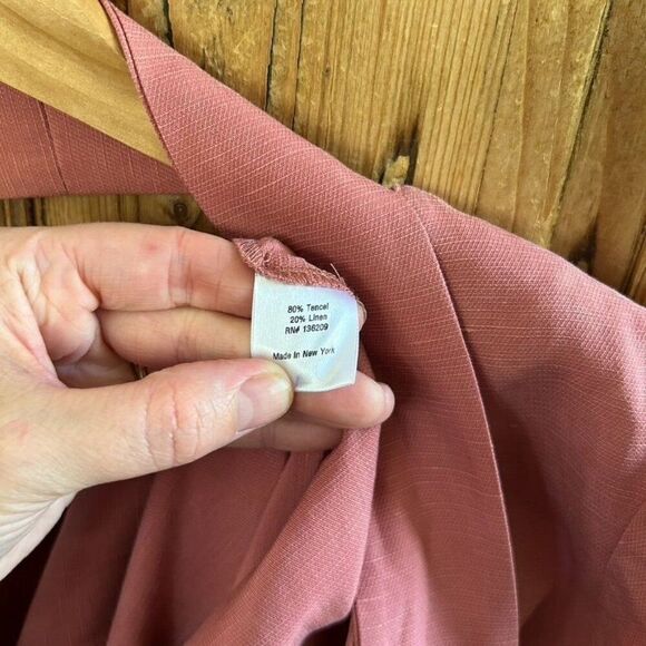 Hatch Womens 1 Small Noelle Jumpsuit Romper Maternity Belted V-Neck Linen Blend - Picture 13 of 14